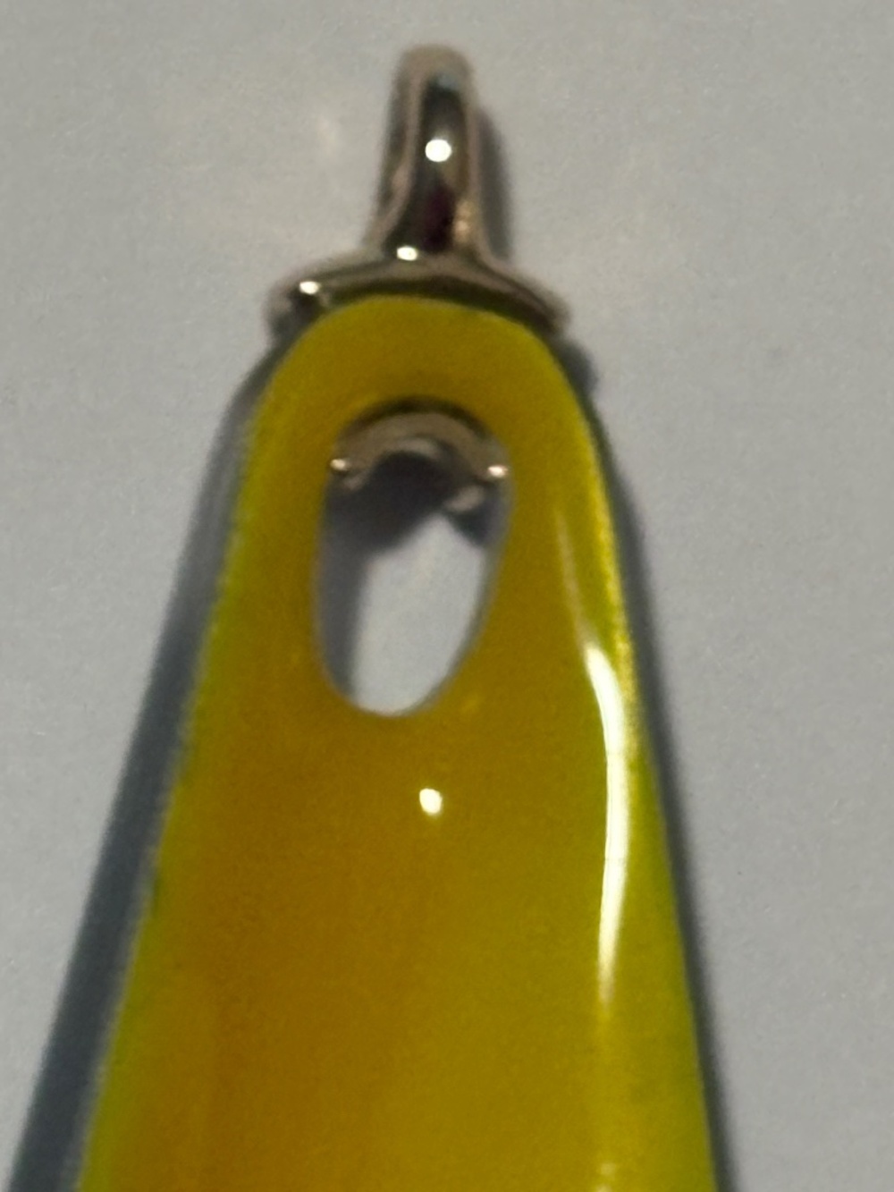 *FIRM PRICE* Alexis Bittar Wavy Lucite Pendant Blue Yellow - Picture 6 of 12